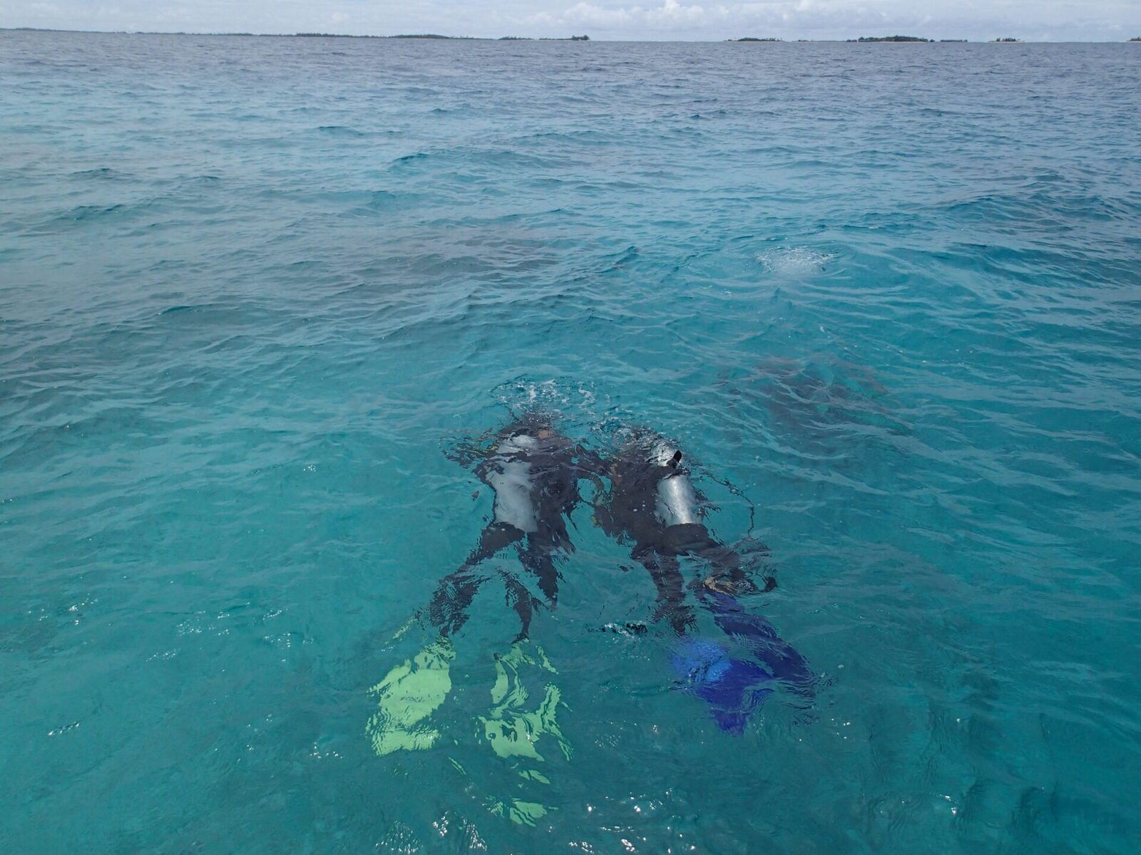 First dive, French Polynesia