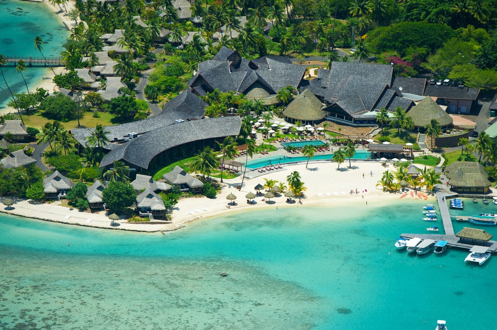 Moz intercontinental moorea aerial view tim mac kenna, French Polynesia